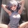 腋見せノースリーブセーター少女に大量中出し！