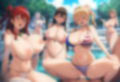 複数プレイができる混浴温泉スパで水着のまま中出し！巨乳美女と乱交しホーダイ