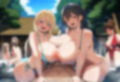 複数プレイができる混浴温泉スパで水着のまま中出し！巨乳美女と乱交しホーダイ