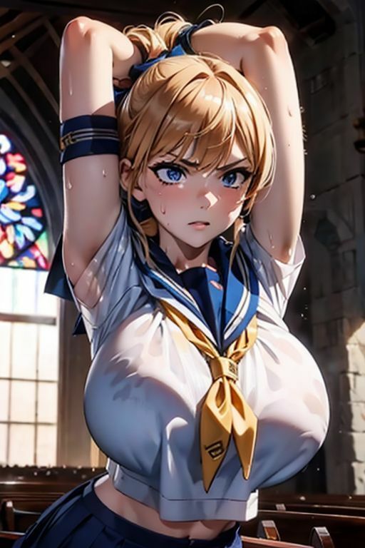 サンプル画像2:爆乳AIセーラー学園1(AI出版) [d_352042]