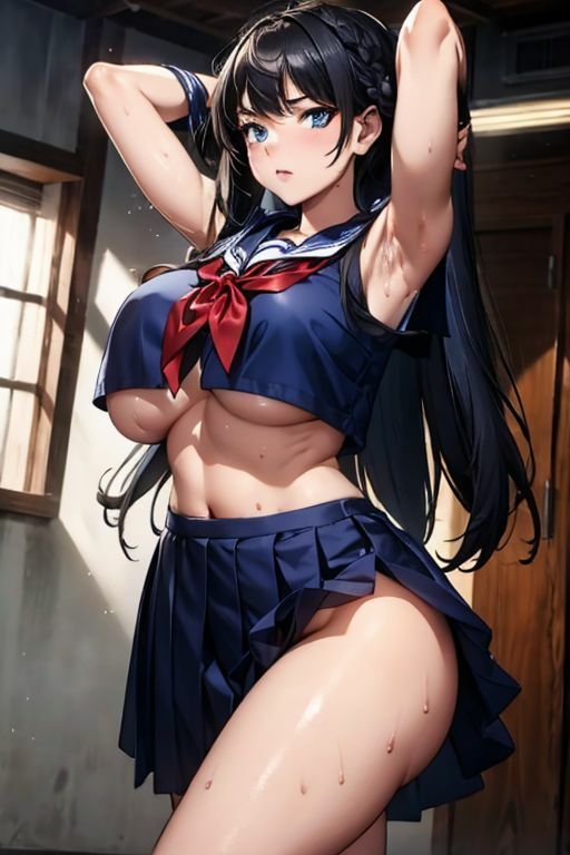 サンプル画像6:爆乳AIセーラー学園1(AI出版) [d_352042]