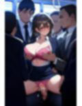 満員電車で痴●に囲まれた巨乳OL！パンツおろしの中出し着衣セックス