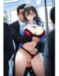 満員電車で痴●に囲まれた巨乳OL！パンツおろしの中出し着衣セックス