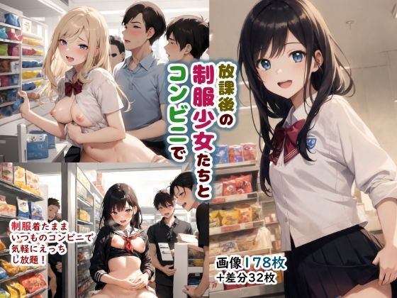 放課後の制服少女たちとコンビニで_1