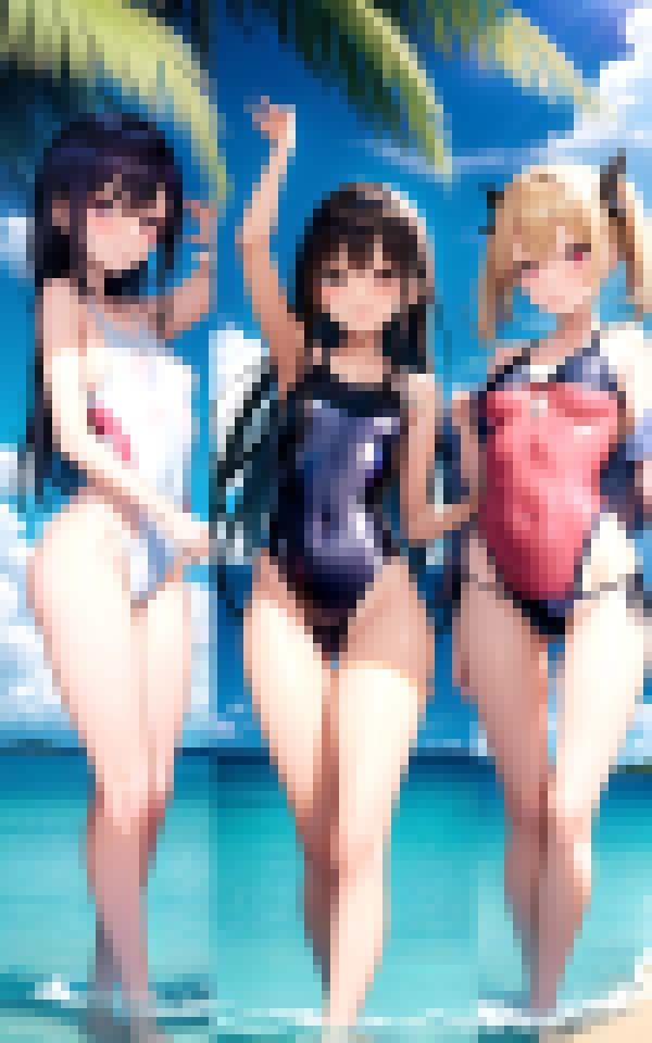 夏のプールで逆ナンされまり？_1