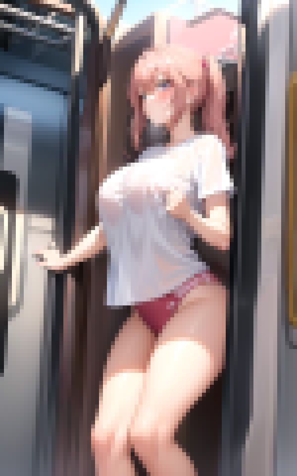 いきなり電車でパンチラ 画像4