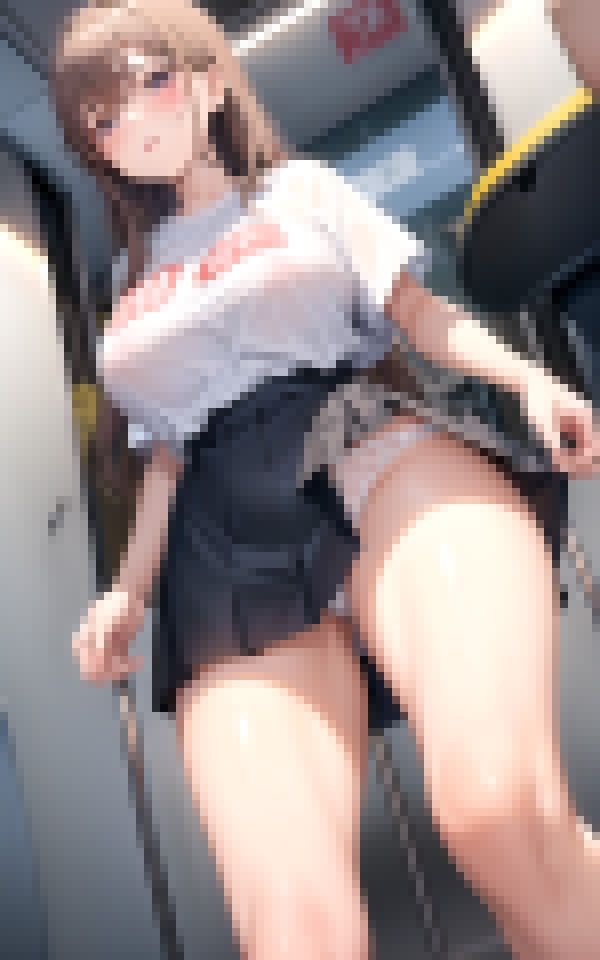 いきなり電車でパンチラ 画像6