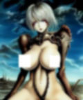 巨乳魔戦士:彼女は戦いの合間に休憩に入り、鎧を脱ぎましたところ、美乳が露わになりました。 画像1