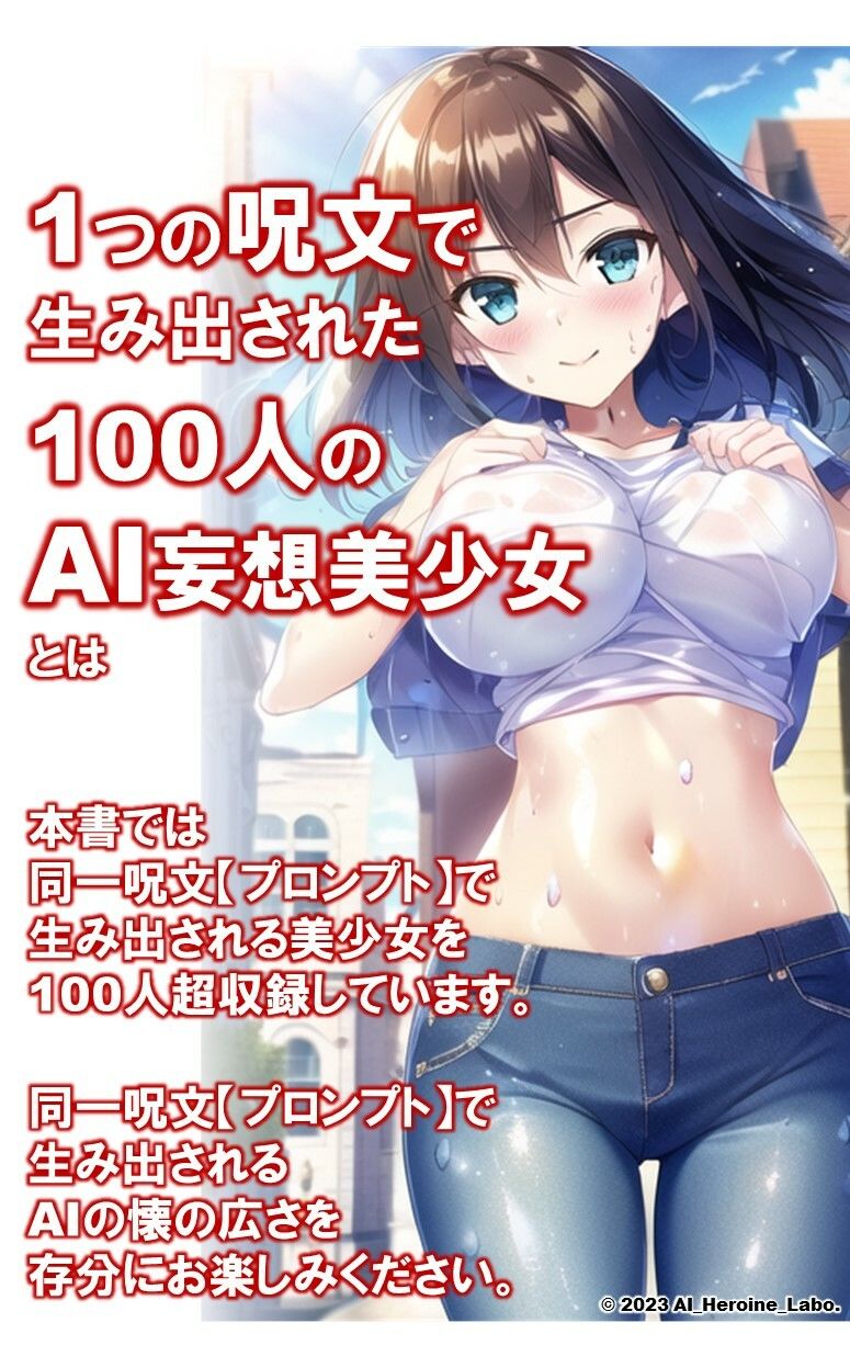 1つの呪文で生み出された100人のAI妄想美少女-33【妄想ナンパ！街中えちえちTシャツ女子編】 画像2