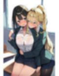 レズギャルと清楚系学級委員長の百合えっち！教室でよだれ垂らしてびしょ濡れ