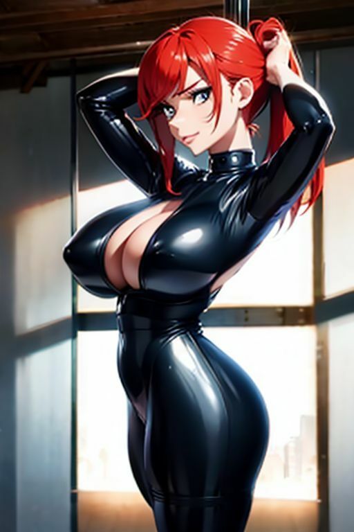 サンプル画像4:爆乳AIてっかてかスーツ1(AI出版) [d_362145]