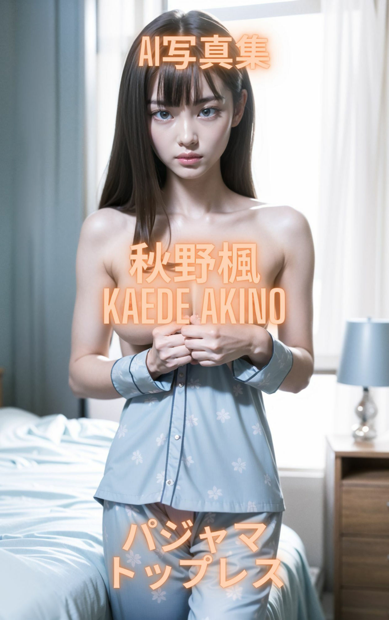 AI写真集 秋野楓 Kaede Akino パジャマトップレス3