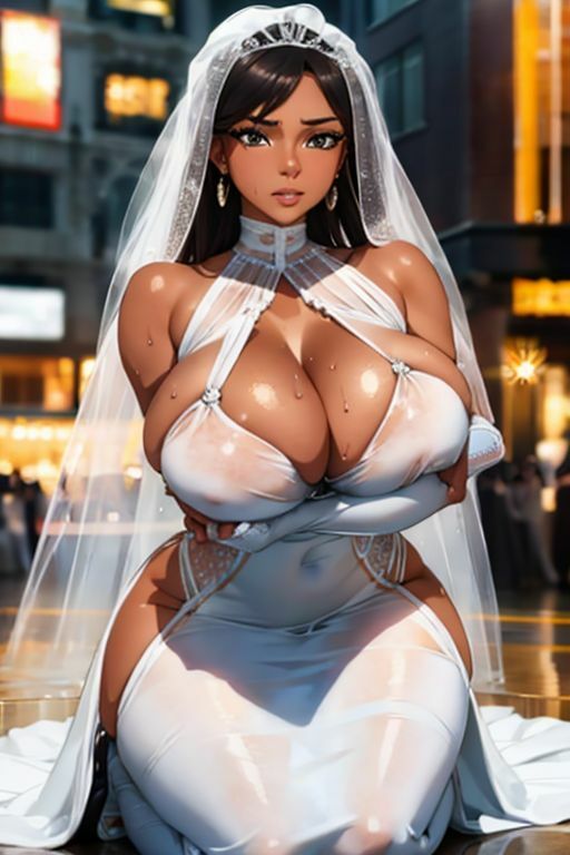 サンプル画像5:爆乳AI結婚式1(AI出版) [d_362422]