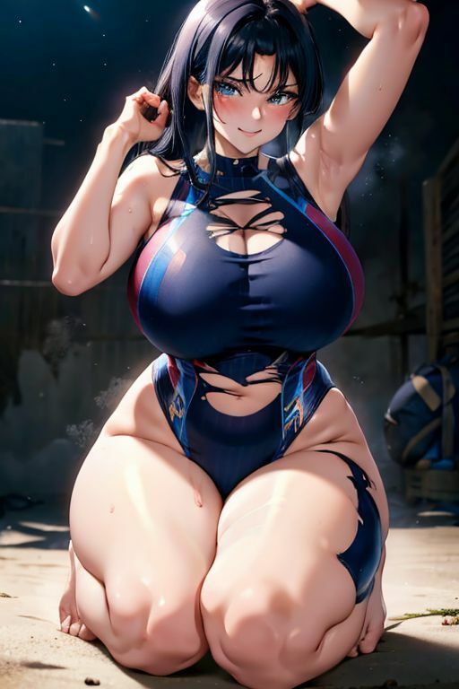 爆乳AIカットスク水1 画像1