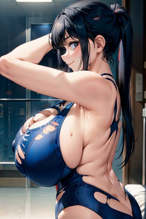 爆乳AIカットスク水1 画像6