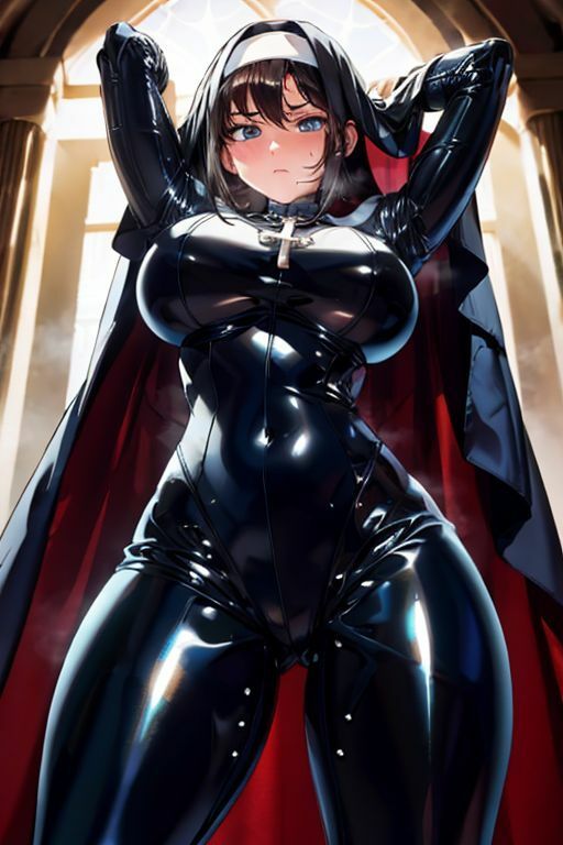 サンプル画像3:爆乳AIてかてか修道女1(AI出版) [d_363625]