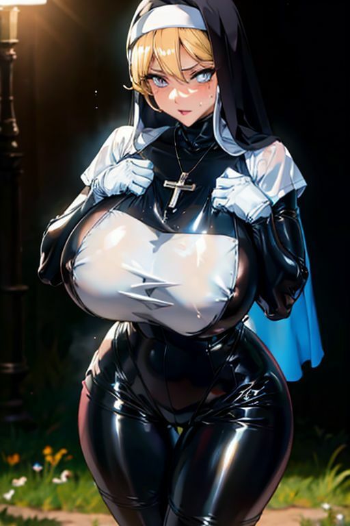 サンプル画像5:爆乳AIてかてか修道女1(AI出版) [d_363625]