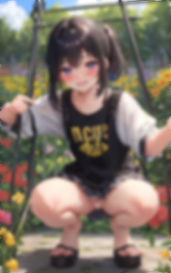 公園で遊ぶ無邪気な少女 私服編_2