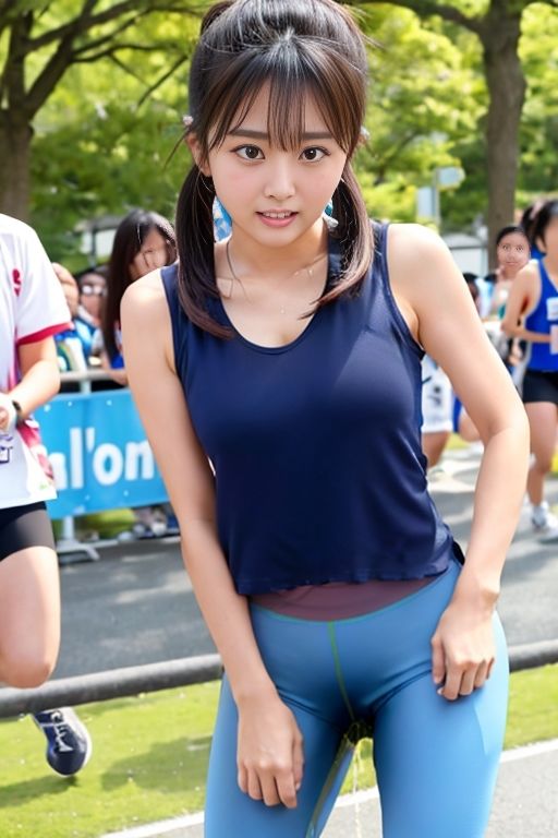 おもらしマラソン女子 画像10