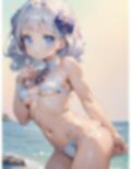 銀髪美少女の水着イラスト集