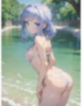 銀髪美少女の水着イラスト集