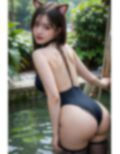 ジャングルの巨乳・猫耳ランジェリー AI美女アダルト写真集