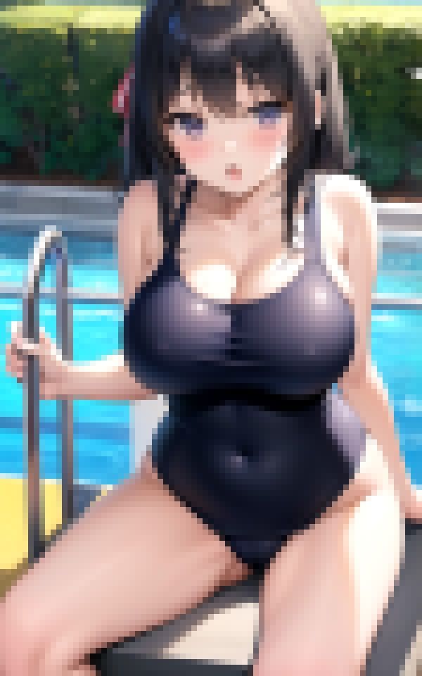 ロリ巨乳とスクール水着