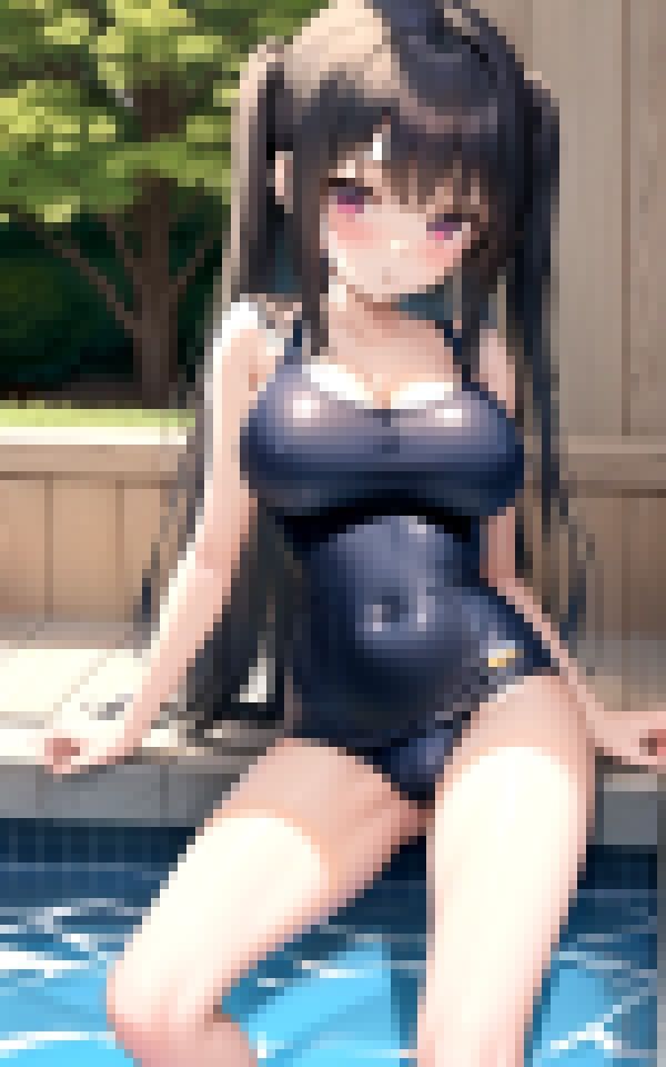 ロリ巨乳とスクール水着