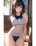 スク水姿の幼馴染みがいきなり誘惑 画像1
