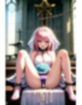 ピンク髪ウエディングドレス花嫁に神聖な教会で強●パンティー中出し射撃