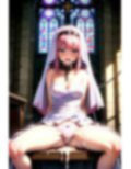 ピンク髪ウエディングドレス花嫁に神聖な教会で強●パンティー中出し射撃