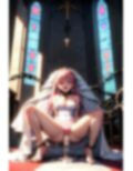 ピンク髪ウエディングドレス花嫁に神聖な教会で強●パンティー中出し射撃
