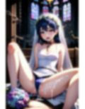 青髪ウエディングドレス花嫁に神聖な教会で強●パンティー中出し射撃