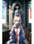 青髪ウエディングドレス花嫁に神聖な教会で強●パンティー中出し射撃