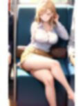 バスで寝落ちしている爆乳美女 画像3