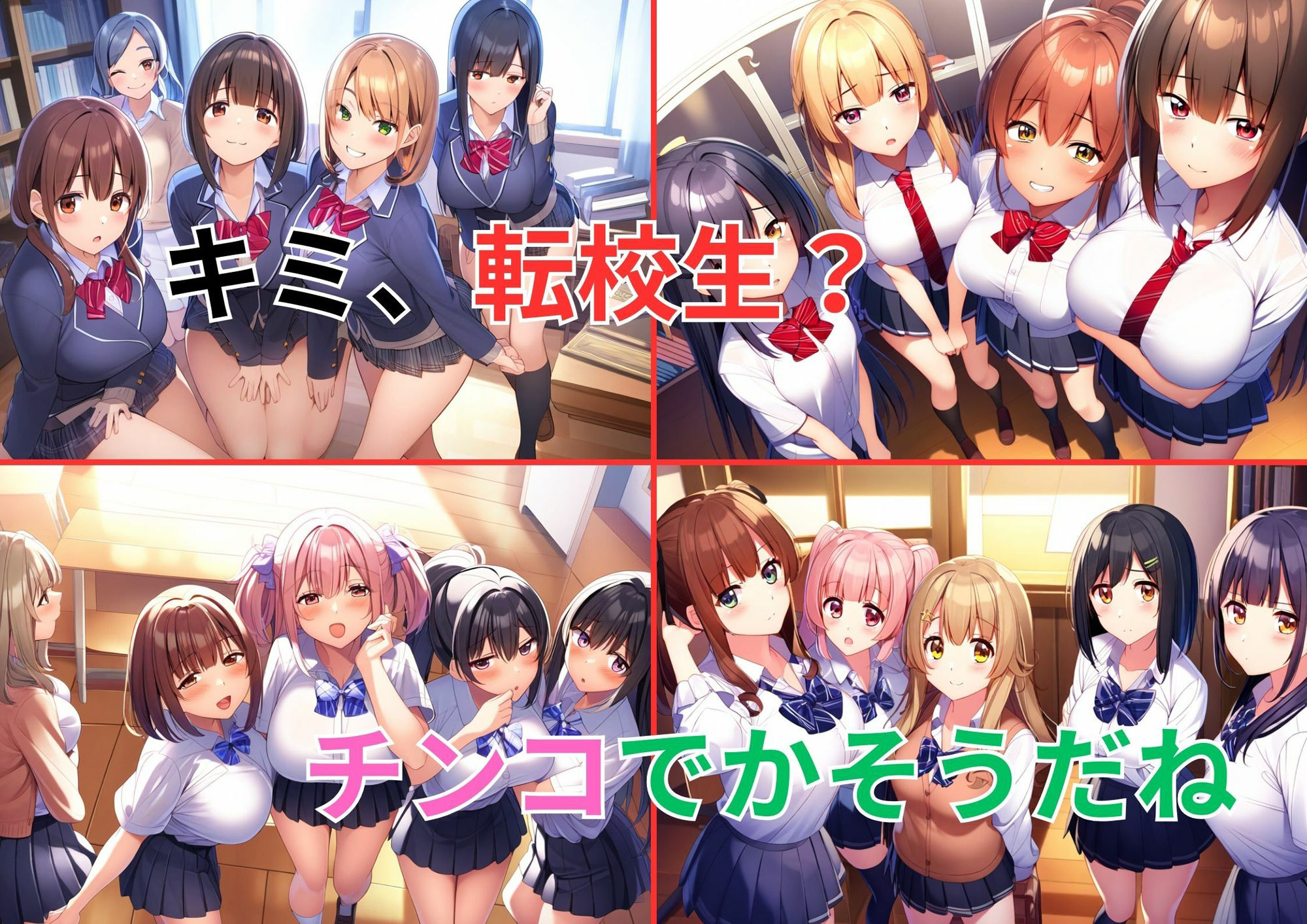 【ハーレム学園】制服JKに集団逆レ●プ！都会の女子校生はエロすぎる_1