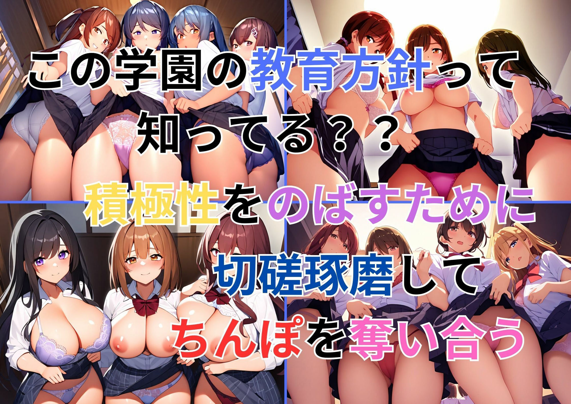 【ハーレム学園】制服JKに集団逆レ●プ！都会の女子校生はエロすぎる_2