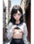 路地裏で美少女にこっそりおっぱいをチラ見せしてもらう 画像6