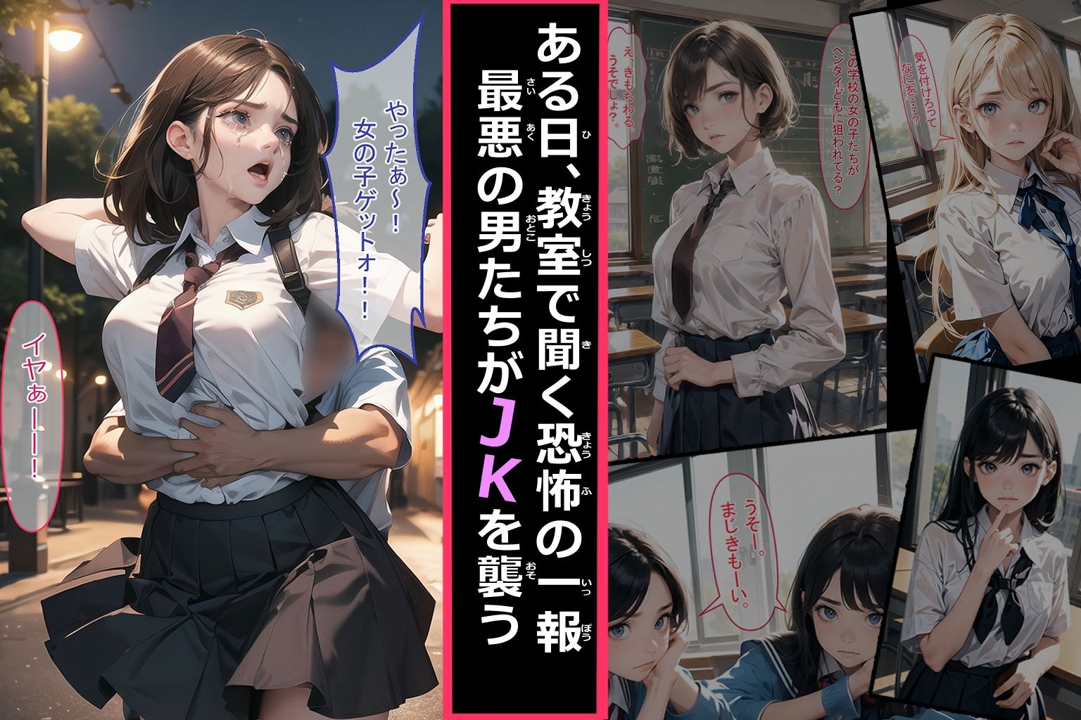 サンプル-犯●れ美少女シリーズ_ヘンタイおやじに捕まったJKの末路 - サンプル画像