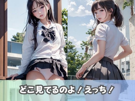 【制服女子校生】同級生の美少女JKに「パンツの中見せて」とお願いしてみたらノーパン女子のつるつるおま◯こに出会えた！_6