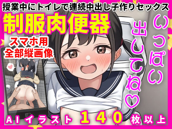 制服少女トイレで中出し...1