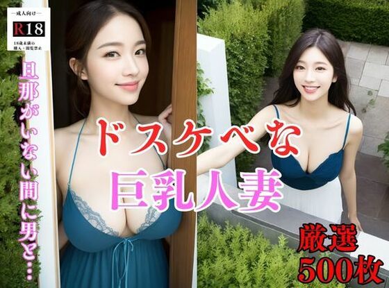 【大容量作品】ドスケベな巨乳人妻。宅配でお届けのドアを開けたら薄着で無防備な巨乳美女との出会い_1