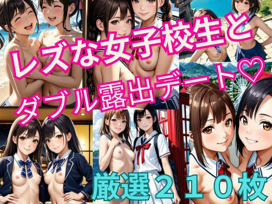 ちょっとレズな女子校生と大胆露出ダブルデート【AI生成厳選210枚・1024x1536高画質サイズ】...1