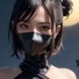 【AIグラビア巨乳美女写真集】Vol.7黒忍びの天使さん_センシティブ