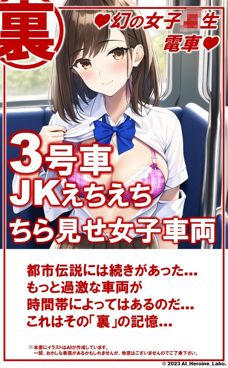 1つの呪文で生み出された100人のAI妄想美少女-38【幻のJK電車【えっちな都市伝説】裏時刻？！ ぽろりだらけのJK電車編】