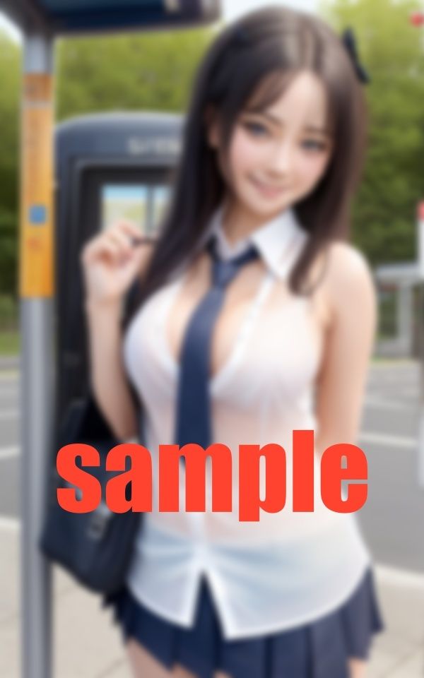 学校サボるバス待ち美女 画像6