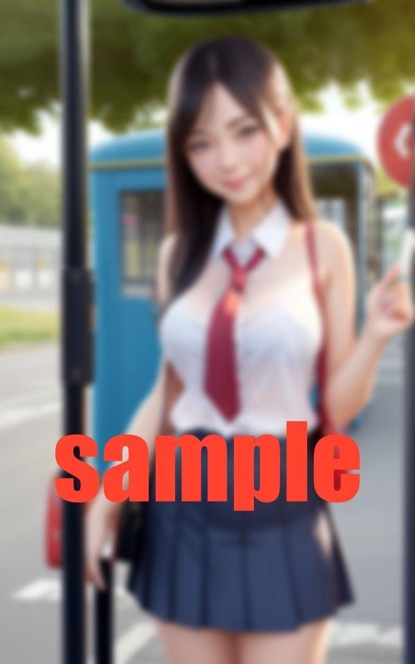 学校サボるバス待ち美女 画像9