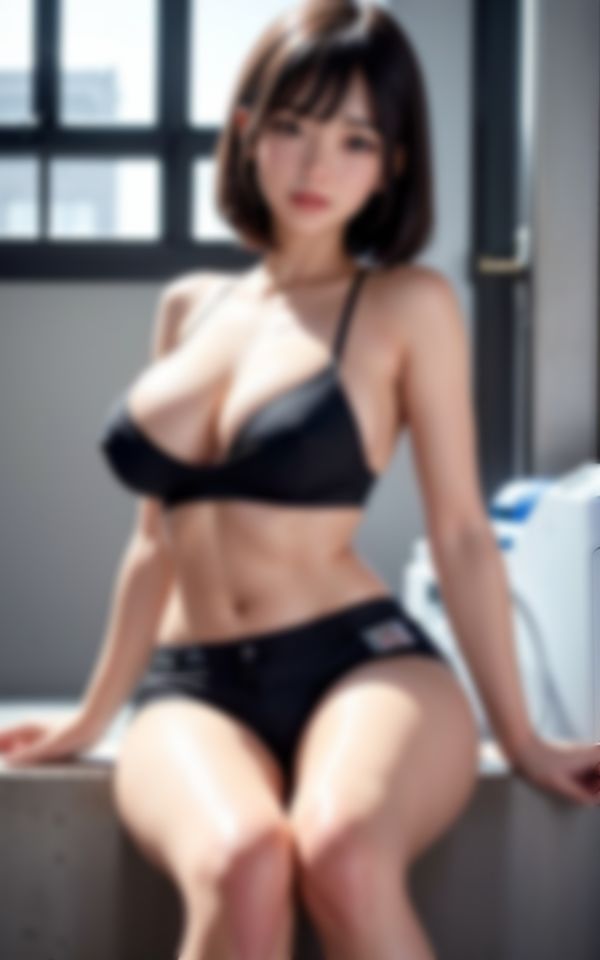 エロすぎる巨乳美女がコインランドリーで童貞くんを色仕掛け 画像6