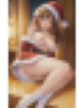 巨乳美女 パンチラミニスカサンタ 画像3