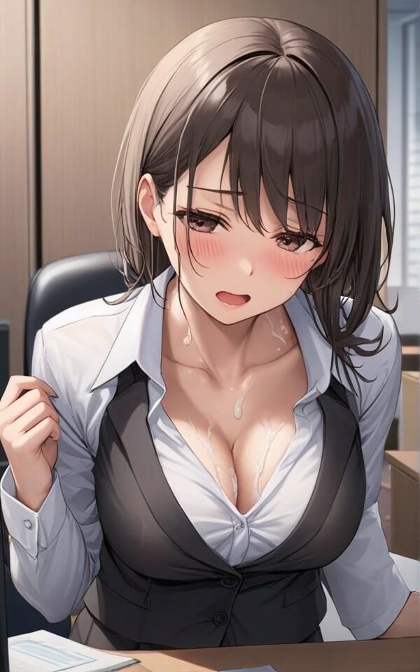 巨乳OLとオフィスで‥ 服着替えないとダメだね！ 画像7